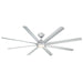 Hydra 96" Ceiling Fan in Titanium Silver