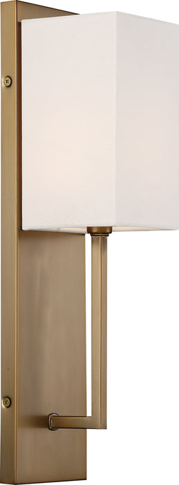 60-6692 - Vesey 1-Light Wall Sconce in Burnished Brass & White by Nuvo Lighting