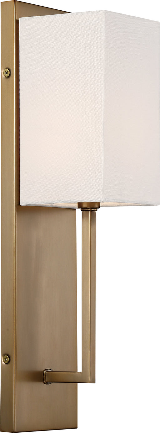 60-6692 - Vesey 1-Light Wall Sconce in Burnished Brass & White by Nuvo Lighting