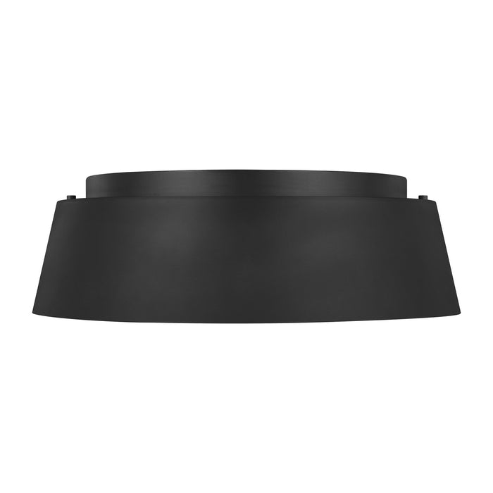 EF1003MBK - Asher 3-Light Flush Mount in Midnight Black by Visual Comfort Studio