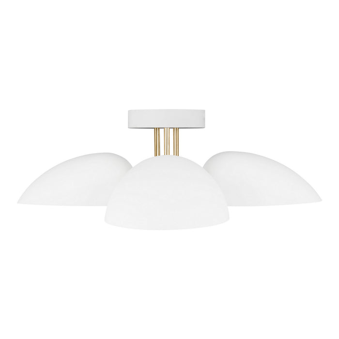 EF1023MWT - Jane 3-Light Flush Mount in Matte White by Visual Comfort Studio