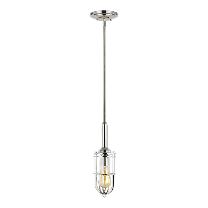 Urban Renewal One Light Pendant in Polished Nickel