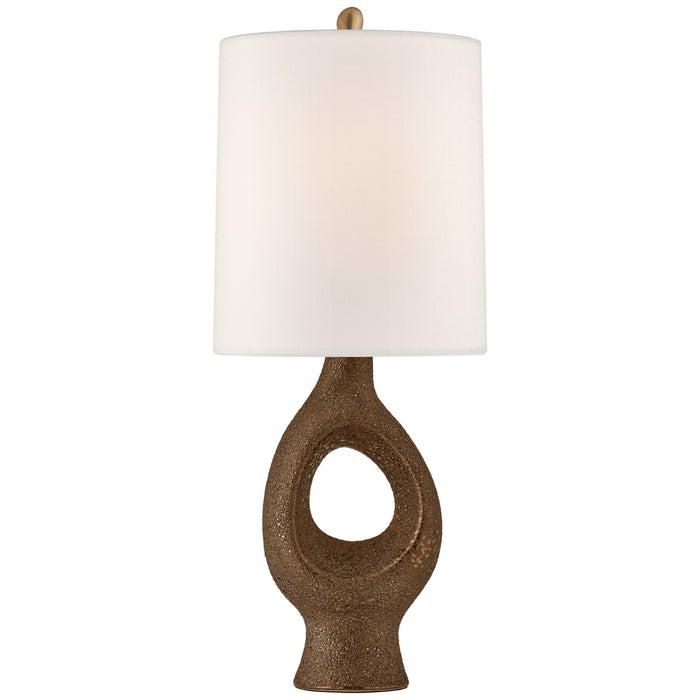 Capra One Light Table Lamp in Chalk Burnt Gold