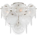 Loire Four Light Flush Mount in Polished Nickel