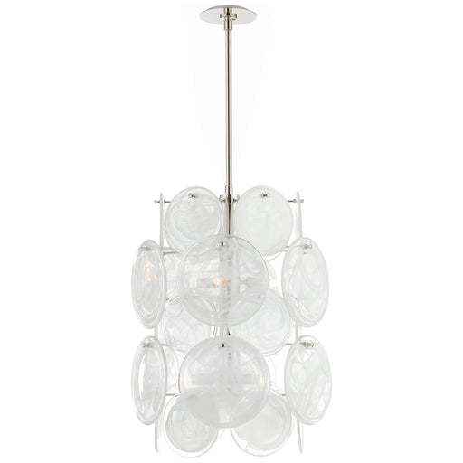 Loire Six Light Chandelier in Polished Nickel