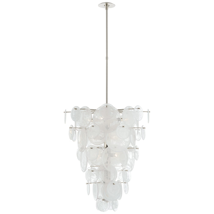 Loire 12 Light Chandelier in Polished Nickel