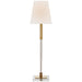 Reagan One Light Buffet Lamp in Antique-Burnished Brass and Crystal