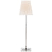 Reagan One Light Buffet Lamp in Polished Nickel and Crystal