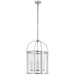 Riverside Round Six Light Lantern in Polished Nickel