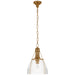 Prestwick One Light Pendant in Antique-Burnished Brass