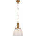 Prestwick One Light Pendant in Antique-Burnished Brass