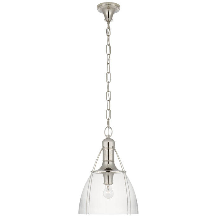 Prestwick One Light Pendant in Polished Nickel