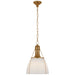 Prestwick One Light Pendant in Antique-Burnished Brass