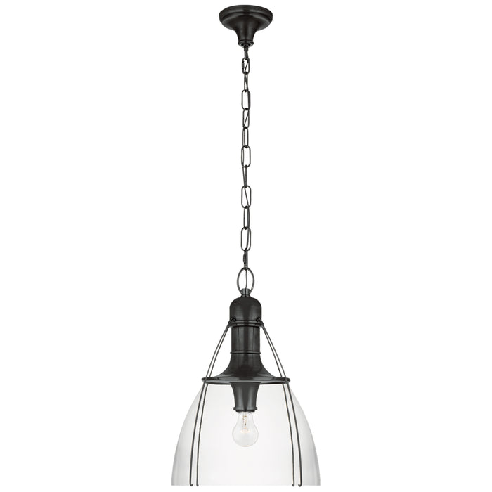 Prestwick One Light Pendant in Bronze