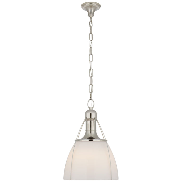 Prestwick One Light Pendant in Polished Nickel