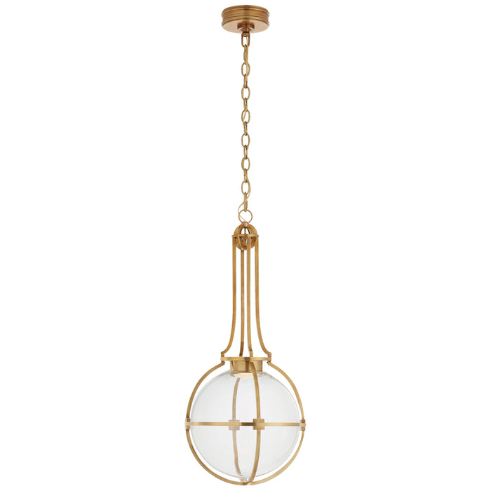 Gracie LED Pendant in Antique-Burnished Brass