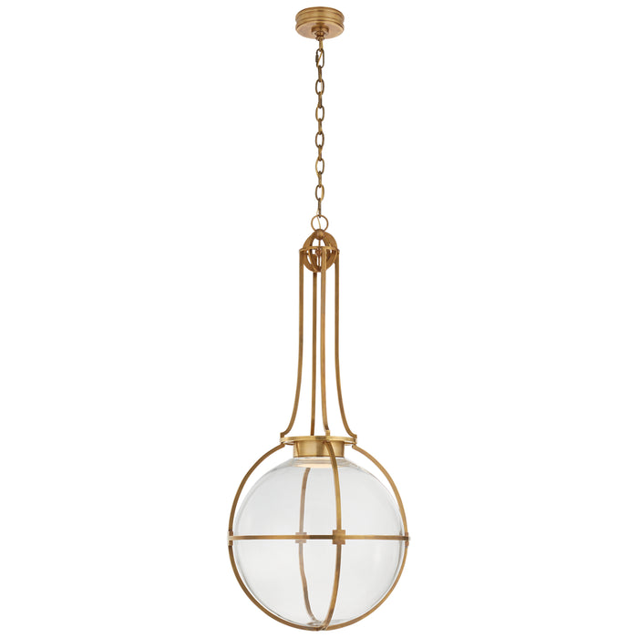 Gracie LED Pendant in Antique-Burnished Brass