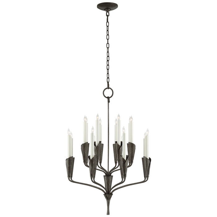 Aiden 16 Light Chandelier in Aged Iron