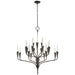 Aiden 20 Light Chandelier in Aged Iron