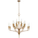 Aiden 20 Light Chandelier in Gilded Iron