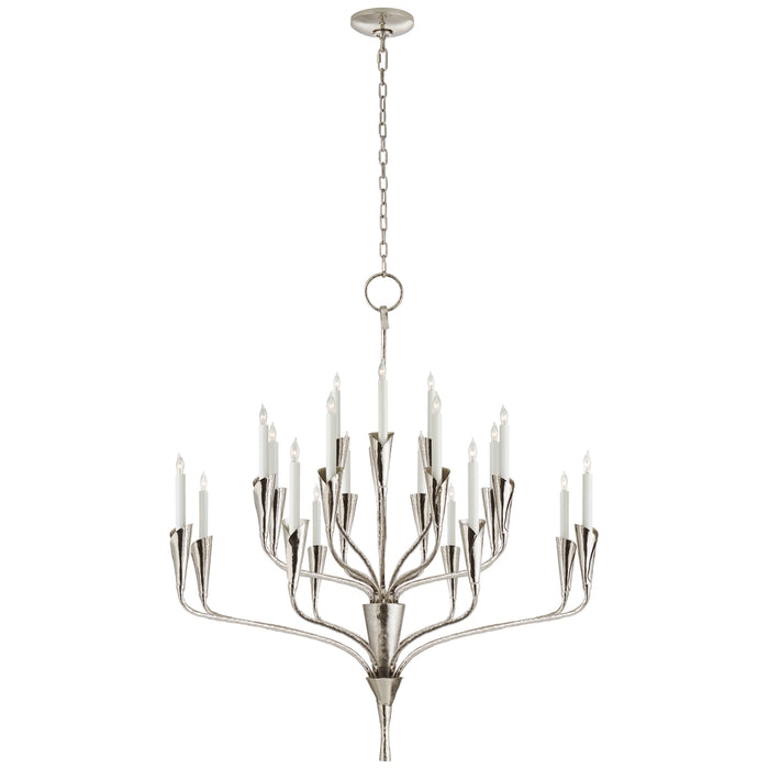 Aiden 20 Light Chandelier in Polished Nickel