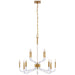 Reagan 12 Light Chandelier in Antique-Burnished Brass and Crystal