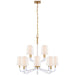 Reagan 12 Light Chandelier in Antique-Burnished Brass and Crystal