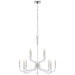 Reagan 12 Light Chandelier in Polished Nickel and Crystal