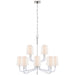 Reagan 12 Light Chandelier in Polished Nickel and Crystal