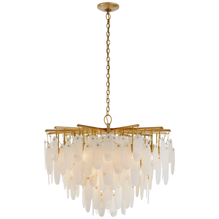 Cora LED Chandelier in Antique-Burnished Brass