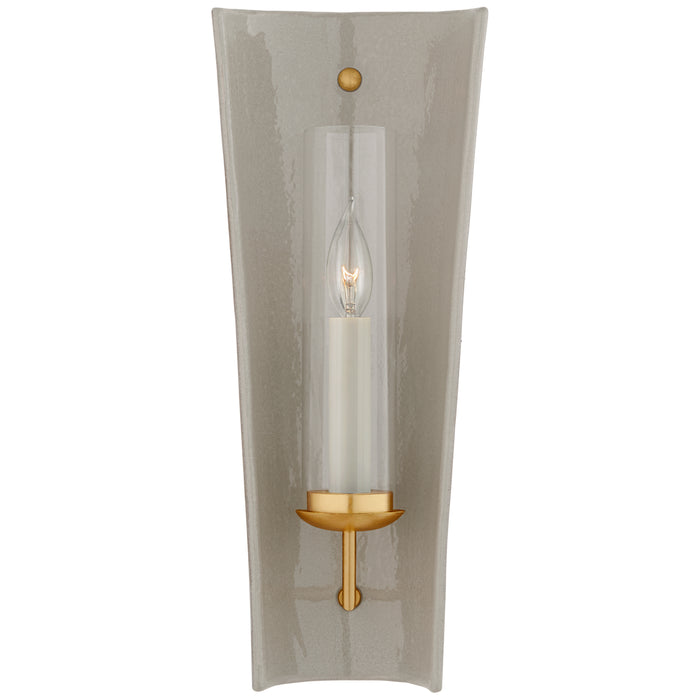 Downey One Light Wall Sconce in Shellish Gray and Gild