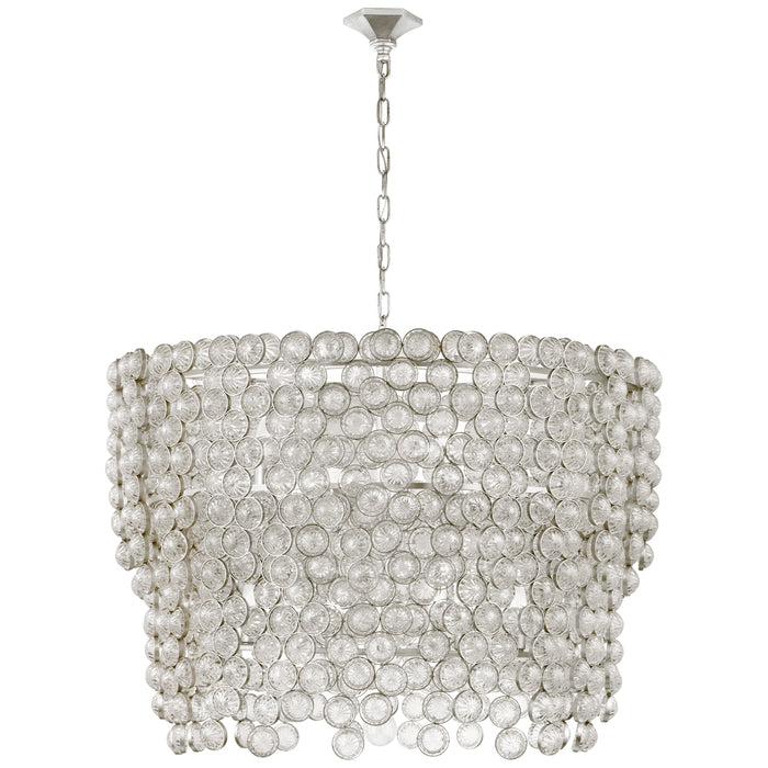 Milazzo 12 Light Chandelier in Burnished Silver Leaf