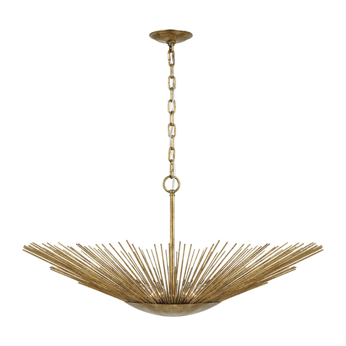 AP1084ADB - Helios 4-Light Pendant in Antique Gild by Visual Comfort Studio