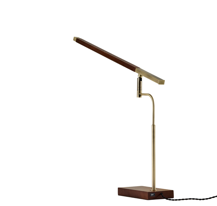 Barrett LED Desk Lamp in Walnut Wood