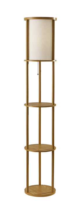 Stewart Floor Lamp in Natural Wood Veneer