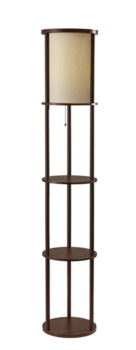 Stewart Floor Lamp in Walnut Wood Veneer