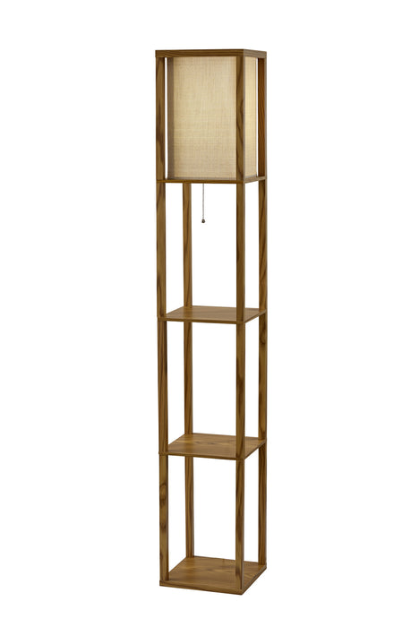 Wright Floor Lamp in Natural Wood Veneer On Mdf