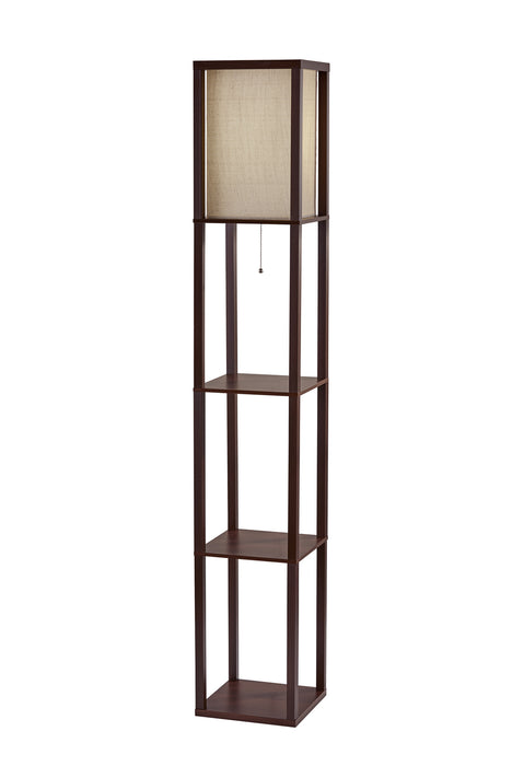 Wright Floor Lamp in Walnut Wood Veneer On Mdf