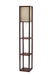 Wright Floor Lamp in Walnut Wood Veneer On Mdf