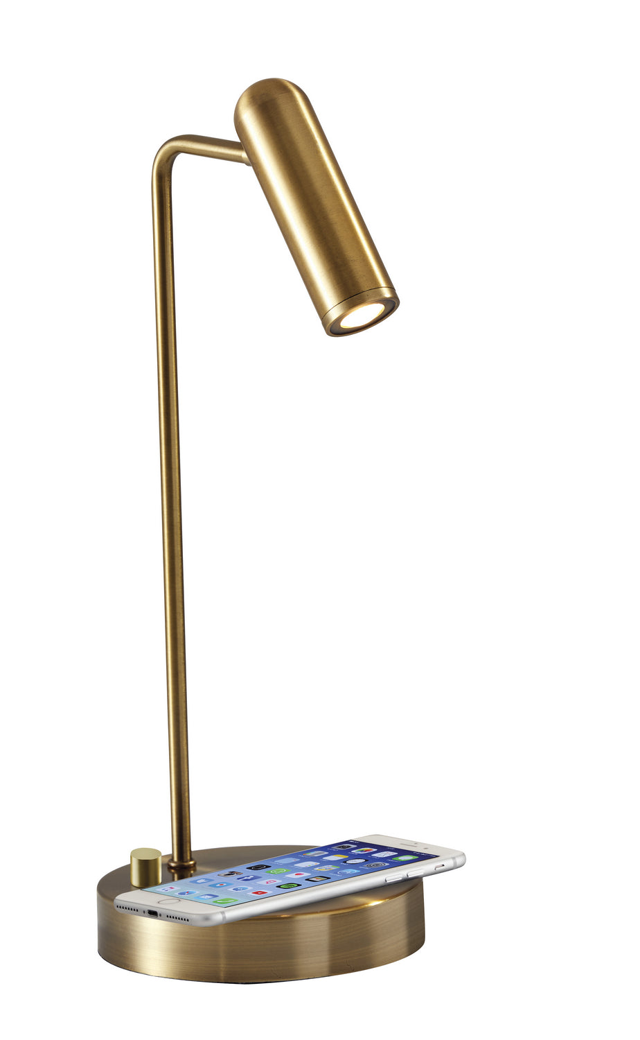 Kaye LED Desk Lamp in Antique Brass