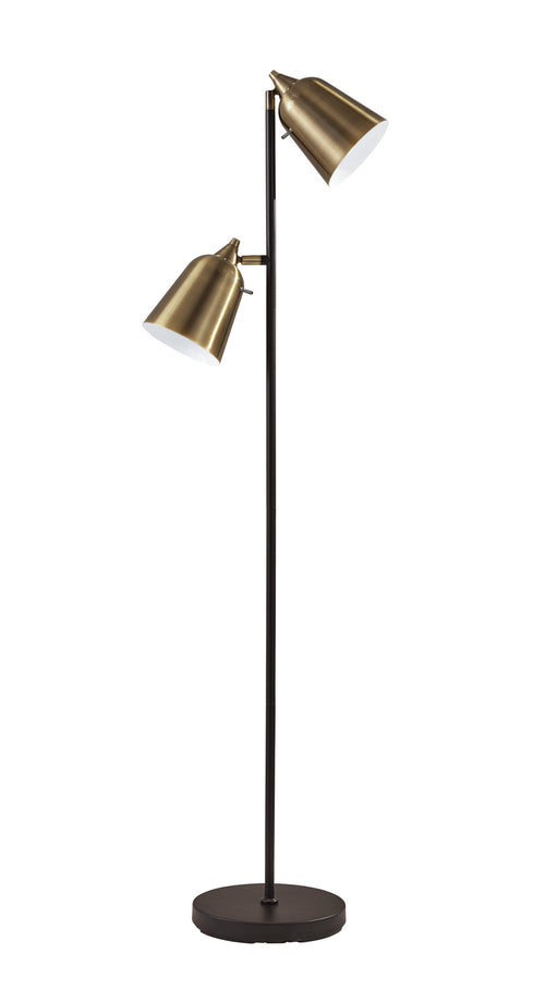 Malcolm Two Light Floor Lamp in Black