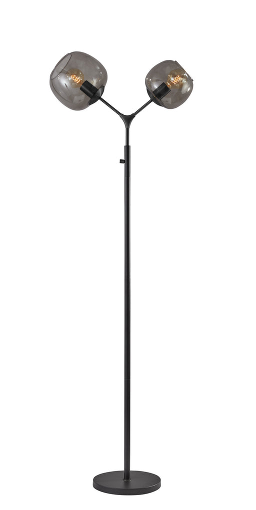 Ashton Two Light Floor Lamp in Matte Black