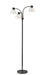 Presley Three Light Floor Lamp in Black Nickel