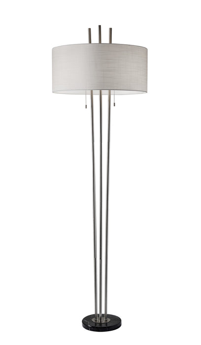 Anderson Two Light Floor Lamp in Black Marble