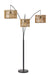 Cabana Three Light Arc Lamp in Dark Bronze Painted