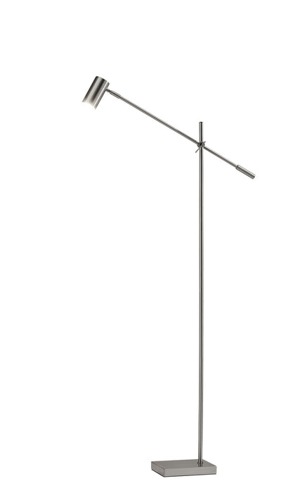 Collette LED Floor Lamp in Brushed Steel