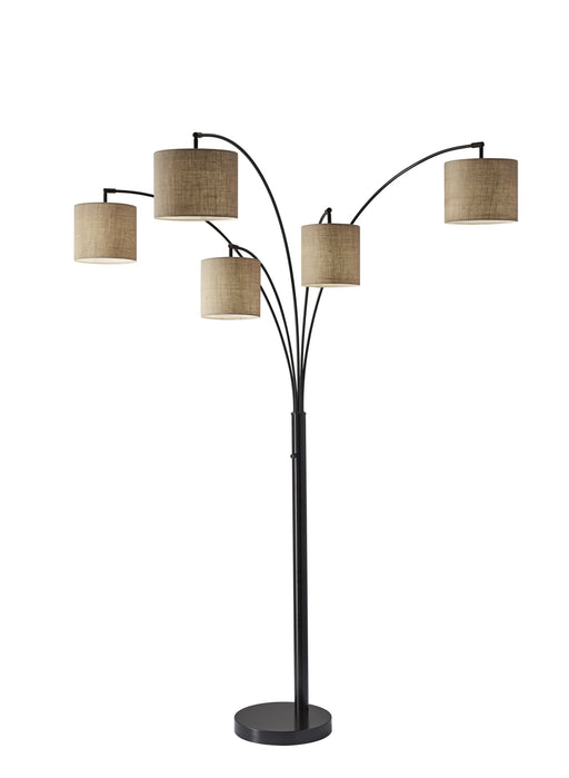 Trinity Five Light Arc Lamp in Antique Bronze