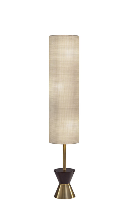 Carmen Three Light Floor Lamp in Antique Brass