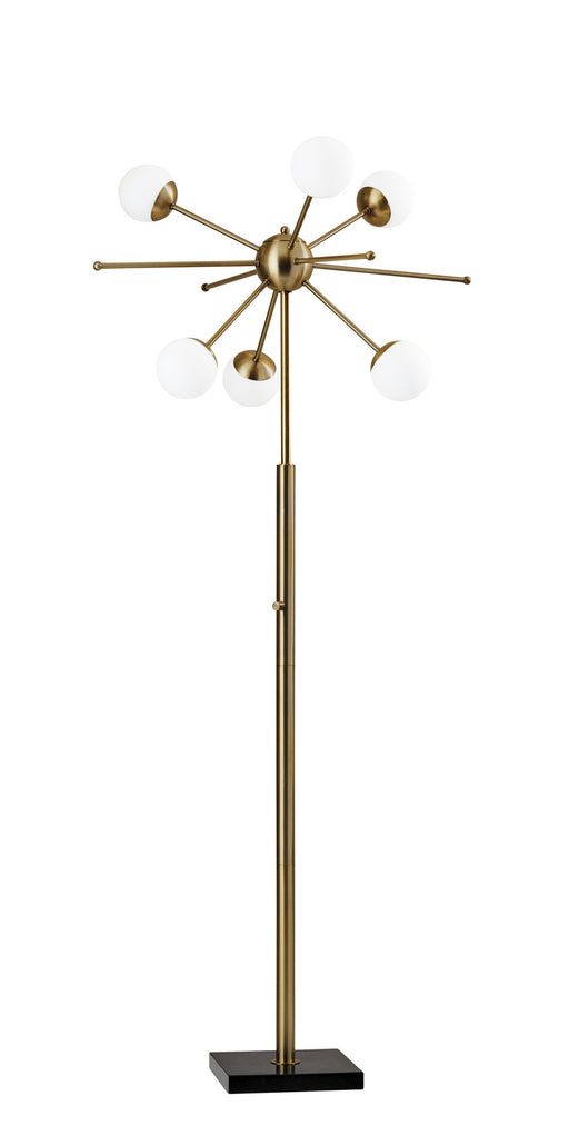 Doppler LED Floor Lamp in Black Marble