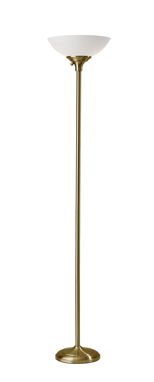 Glenn Two Light Torchiere in Antique Brass